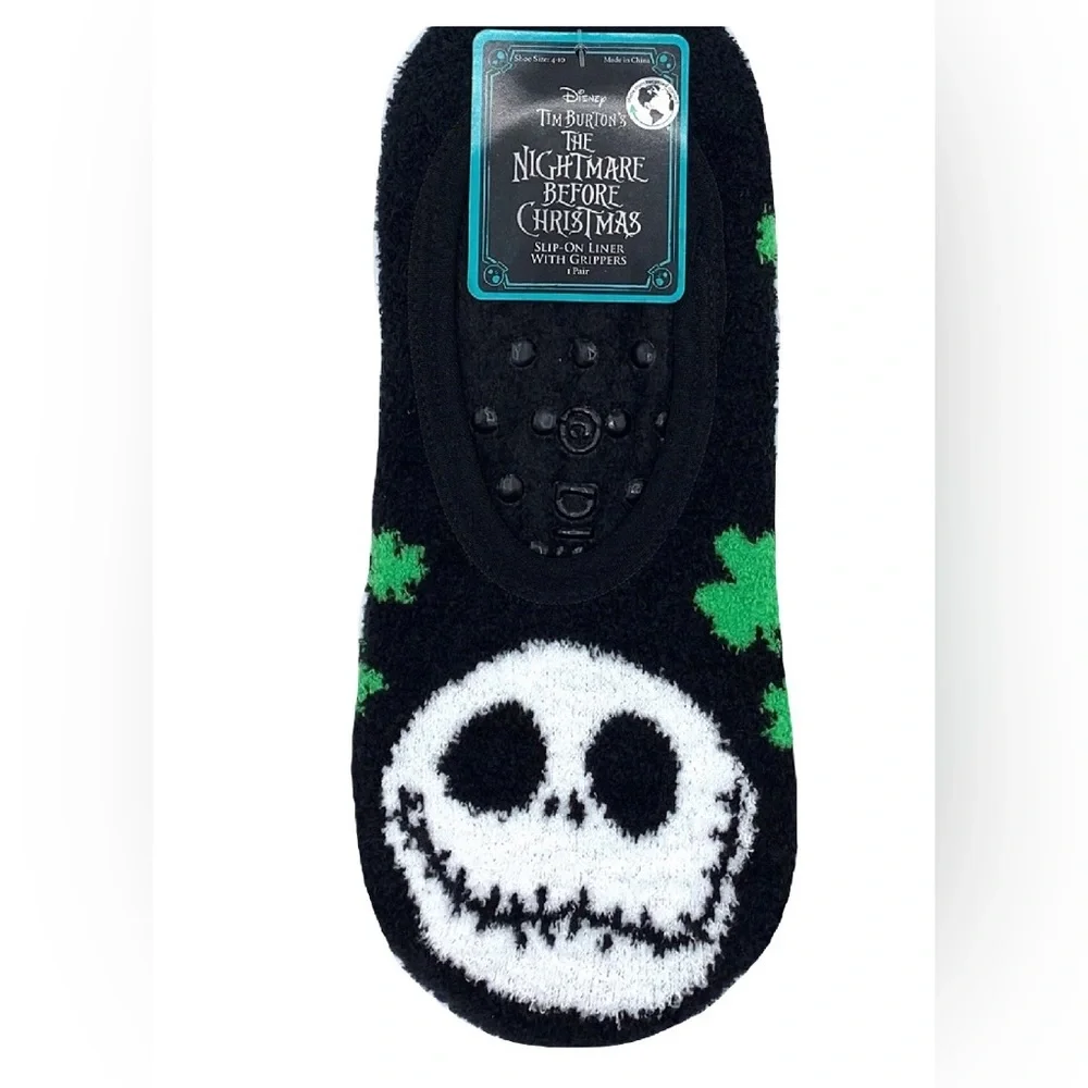 2pack Disney’s Tim Burton‎ Nightmare Before Christmas black & gripper socks FREE